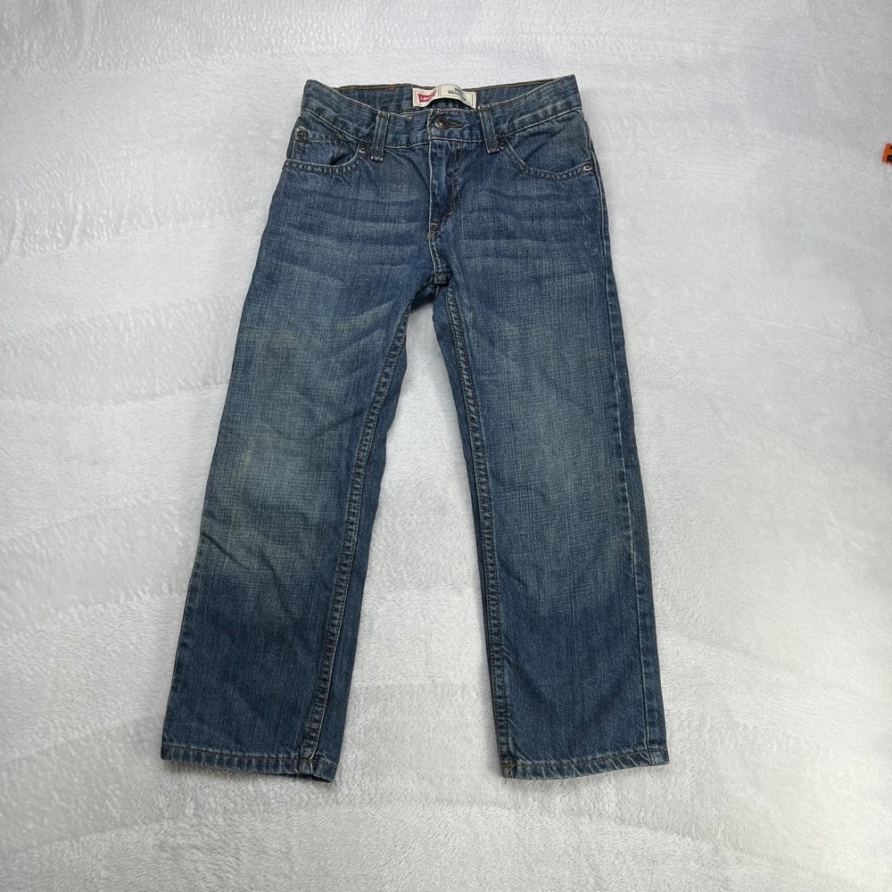 Levi's 505 Regular Straight Jeans Boys 8R Blue Denim Pockets Classic -‎ 25X21.5